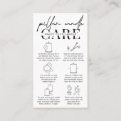 Minimalistische Pillar Candle veiligheidsinstructi Visitekaartje (Voorkant)