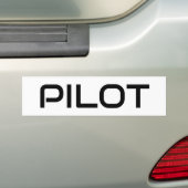 Minimalistische piloottypografie, eenvoudige lucht bumpersticker (Op auto)