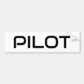 Minimalistische piloottypografie, eenvoudige lucht bumpersticker (Voorkant)