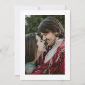 Minimalistische Pine Branch Winter Script Fotobrui Save The Date (Achterkant)