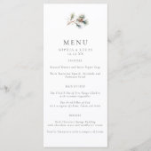 Minimalistische Pine Leaves & Pine Cones Winter We Menu (Voorkant)