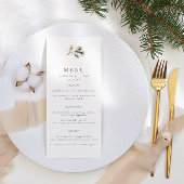Minimalistische Pine Leaves & Pine Cones Winter We Menu