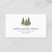 Minimalistische Pine Tree Forest Custom Visitekaartje (Voorkant)