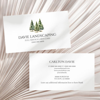 Minimalistische Pine Tree Forest Custom Visitekaartje