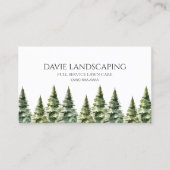 Minimalistische Pine Tree Forest Custom Visitekaartje (Voorkant)