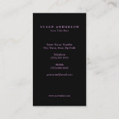 Minimalistische Pink Aviation Visitekaartje (Achterkant)