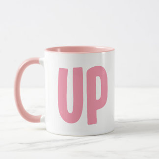 Minimalistische Pink C UP-Mok - Het is letterlijk Mok