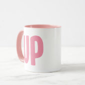 Minimalistische Pink C UP-Mok - Het is letterlijk  Mok (Voorkant links)