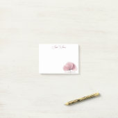 Minimalistische Pink Poppy Branding Post-it® Notes (Op bureau)