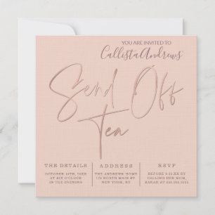Minimalistische Pink Rose Gold Typografie Verstuur Kaart