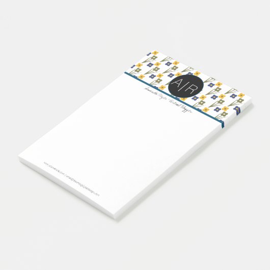 Minimalistische Pixie Bloemen Post-it® Notes (Schuin)