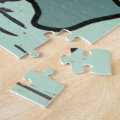 Minimalistische pizza met zonnebril Classic Legpuzzel (Zijkant)