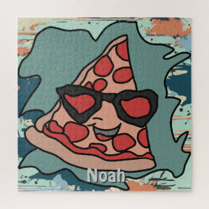 Minimalistische pizza met zonnebril Classic Legpuzzel