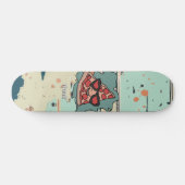 Minimalistische pizza met zonnebril Classic Persoonlijk Skateboard (Horizontaal)