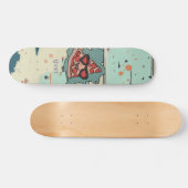 Minimalistische pizza met zonnebril Classic Persoonlijk Skateboard (Horizontaal)