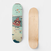 Minimalistische pizza met zonnebril Classic Persoonlijk Skateboard (Voorkant)