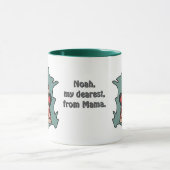 Minimalistische pizza met zonnebril mok (Midden)