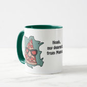 Minimalistische pizza met zonnebril mok (Voorkant links)