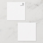 Minimalistische Plain Black & White Modern Notitiekaartje (Voorkant / Achterkant)