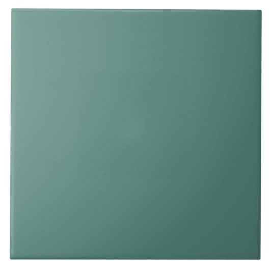 Minimalistische Plain Blauwgroen Dark Sage Groene  Tegeltje (Voorkant)