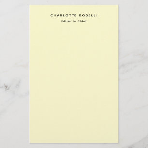Minimalistische Plain Classical Professional Cream Briefpapier
