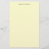 Minimalistische Plain Classical Professional Cream Briefpapier (Voorkant)