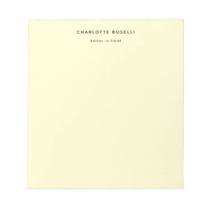 Minimalistische Plain Classical Professional Cream Notitieblok