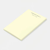 Minimalistische Plain Classical Professional Cream Post-it® Notes (Schuin)