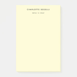 Minimalistische Plain Classical Professional Cream Post-it® Notes