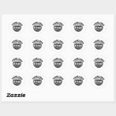 Minimalistische Plain Custom Round Business Logo Ronde Sticker (Vel)
