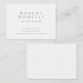 Minimalistische Plain Eenvoudig Wit Modern Mooi Li Visitekaartje (Voorkant / Achterkant)