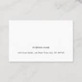 Minimalistische Plain Elegant White Attorney bij L Visitekaartje (Achterkant)