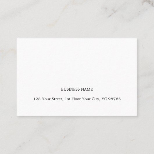 Minimalistische Plain Elegant White Attorney bij L Visitekaartje (Achterkant)