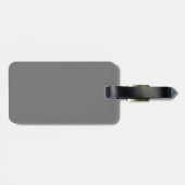 Minimalistische Plain Modern Grijs Gepersonaliseer Bagagelabel (Achterkant horizontaal)