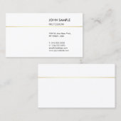 Minimalistische Plain Modern Professioneel Elegant Visitekaartje (Voorkant / Achterkant)