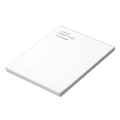 Minimalistische Plain Modern Wit Trendy Business Notitieblok (Linkerzijde)