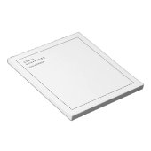 Minimalistische Plain Modern Wit Trendy Business Notitieblok (Schuin)