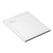Minimalistische Plain Modern Wit Trendy Business Notitieblok (Schuin)