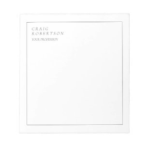 Minimalistische Plain Modern Wit Trendy Business Notitieblok