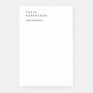 Minimalistische Plain Modern Wit Trendy Business Post-it® Notes