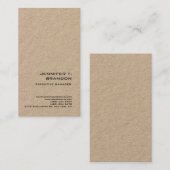 Minimalistische Plain Moderne Professionele Kraft Visitekaartje (Voorkant / Achterkant)