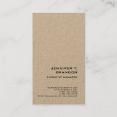 Minimalistische Plain Moderne Professionele Kraft Visitekaartje (Voorkant)