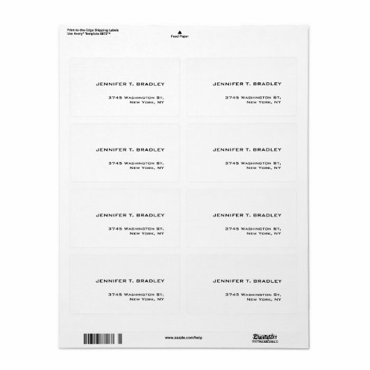 Minimalistische Plain Moderne Waterverf Bloemen Etiket (Full Sheet)