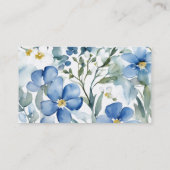 Minimalistische Plain Moderne Waterverf Bloemen Visitekaartje (Achterkant)