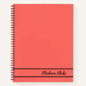 Minimalistische Plain Pastel Red Notitieboek (Voorkant)