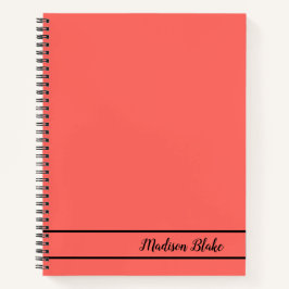 Minimalistische Plain Pastel Red Notitieboek