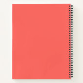 Minimalistische Plain Pastel Red Notitieboek (Achterkant)