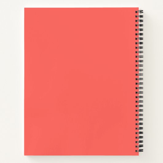 Minimalistische Plain Pastel Red Notitieboek (Achterkant)