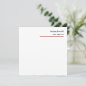 Minimalistische Plain Red White Modern Kaart (Staand voorkant)