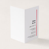 Minimalistische Plain Red White Modern Premium Pea Visitekaartje (Buitenkant)